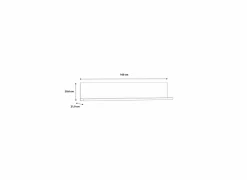 Wandplank Kaszimiro 160x22x30cm - decor - waterford eik & zwart