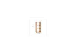 Wandrek Mix N' Modul 3 vakken 34,5x32x100,5cm - decor - naturel