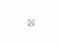 Wandrek Mix N' Modul 9 vakken 100,5x32x100,5cm - decor - naturel