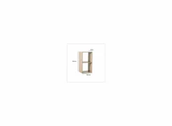 Wandrek Mix N' Modul 2 vakken 34,5x32x67,5cm - decor - naturel