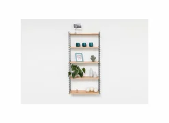 Wandrek Tomado 70x21x68cm - staal - naturel & zwart