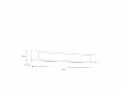 Wandrek Vodol 200x22x26cm - decor - zand & zwart