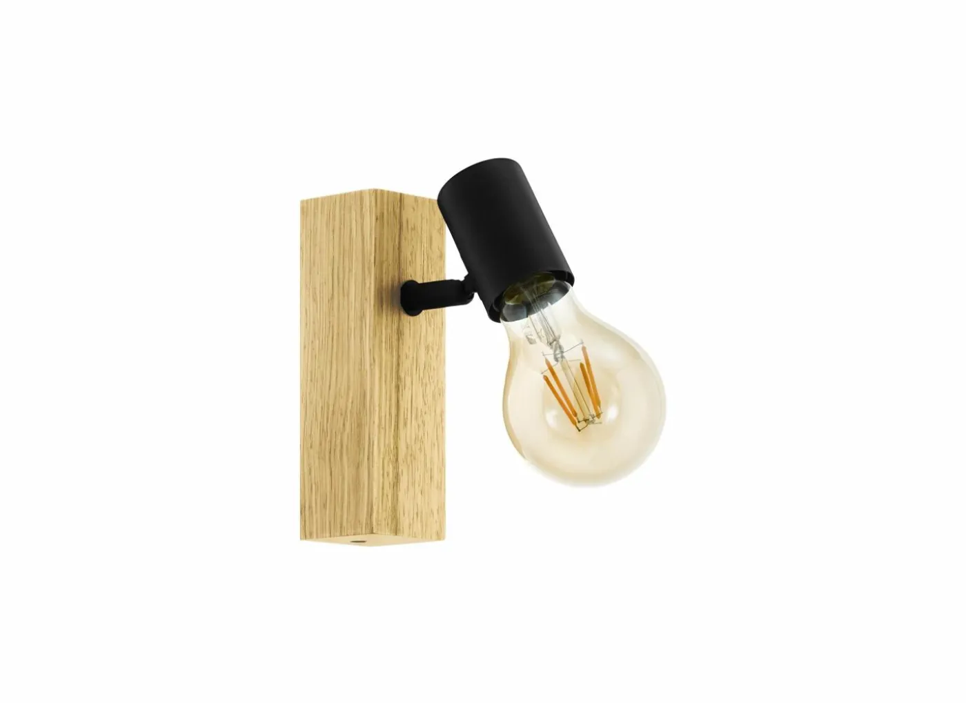 Wandspot Townshend zwart bruin 10W E27