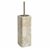 Wc-borstel Blake H39cm - natuursteen - zand & goud