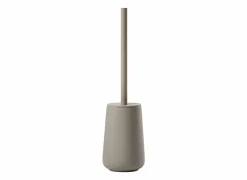 Wc-borstel Ø10x37cm - keramiek & kunststof - taupe