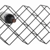 Wijnrek Nero 43x15x28,5cm - metaal - zwart