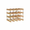 Wijnrek 42x23x32cm - metaal & hout massief - lichte eik