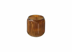 Windlicht Remsa H8,5cm - glas - beige/bruin