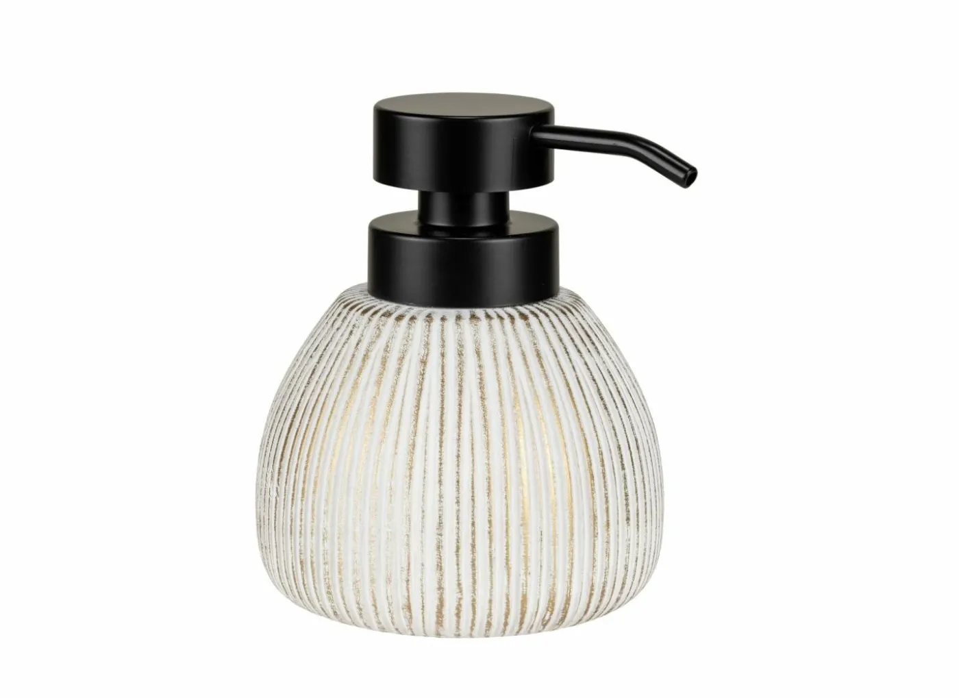 Zeeppompje Pascoli 12x11x13cm - keramiek - wit & goud