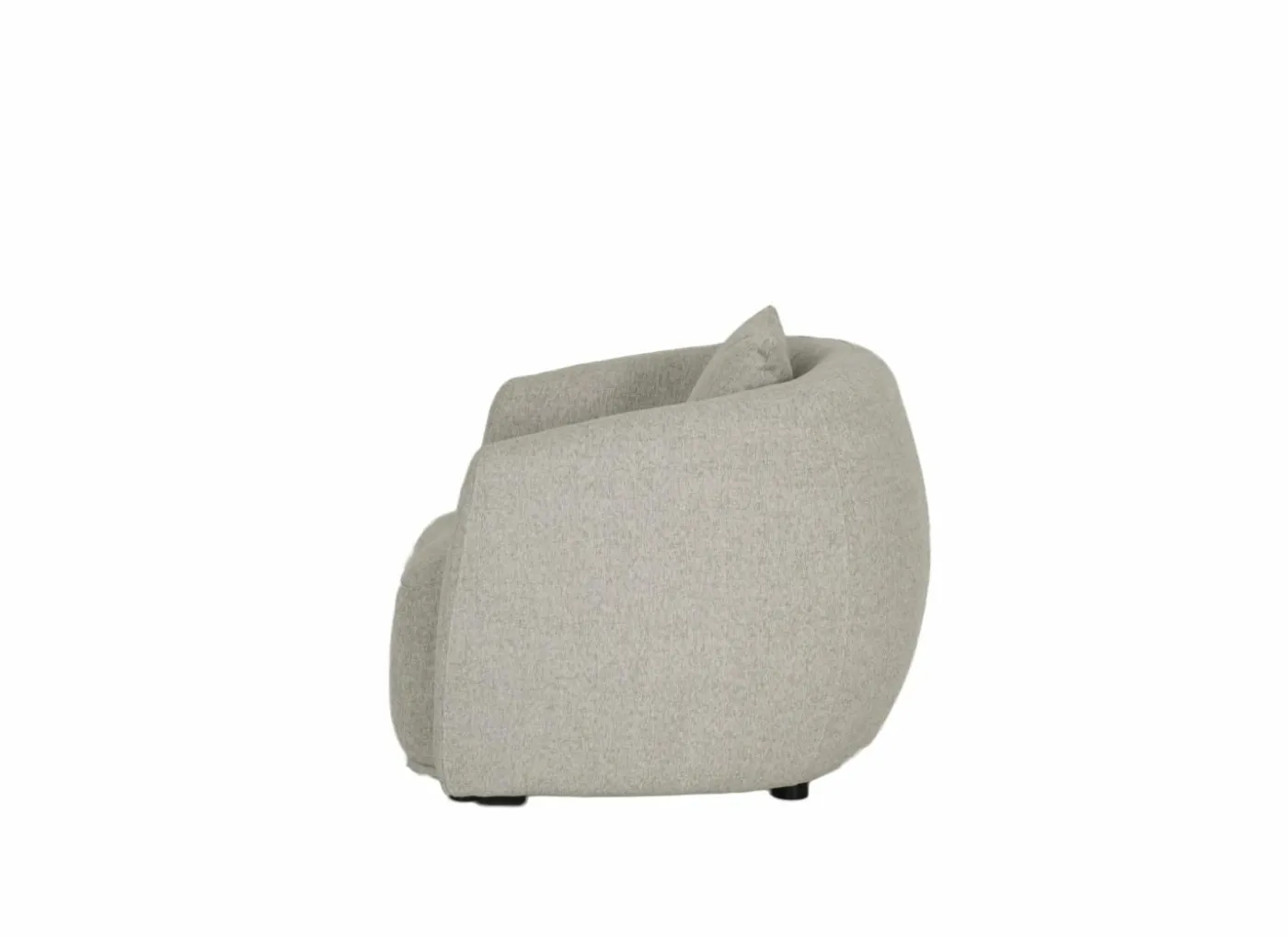 Zetel Aegea 1-zit - stof - lichtgrijs