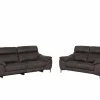 Zetel Angele 2,5+2-zit - stof - bruingrijs met relax