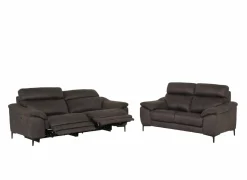 Zetel Angele 2,5+2-zit - stof - bruingrijs met relax