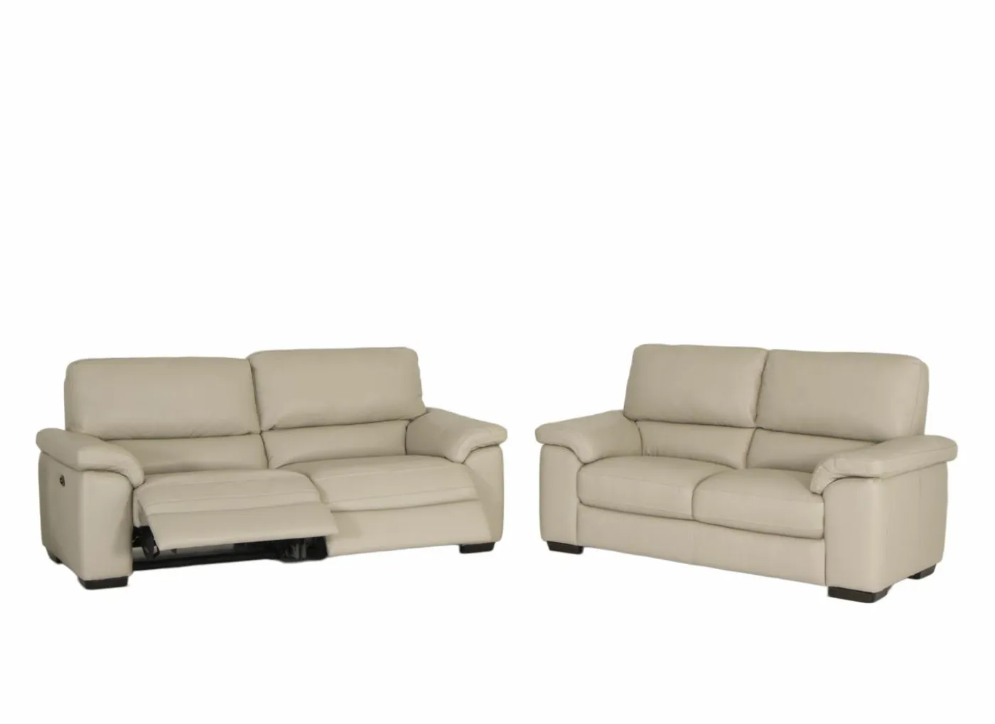 Zetel Aventi 2,5+2-zit - leder - grijs met relax
