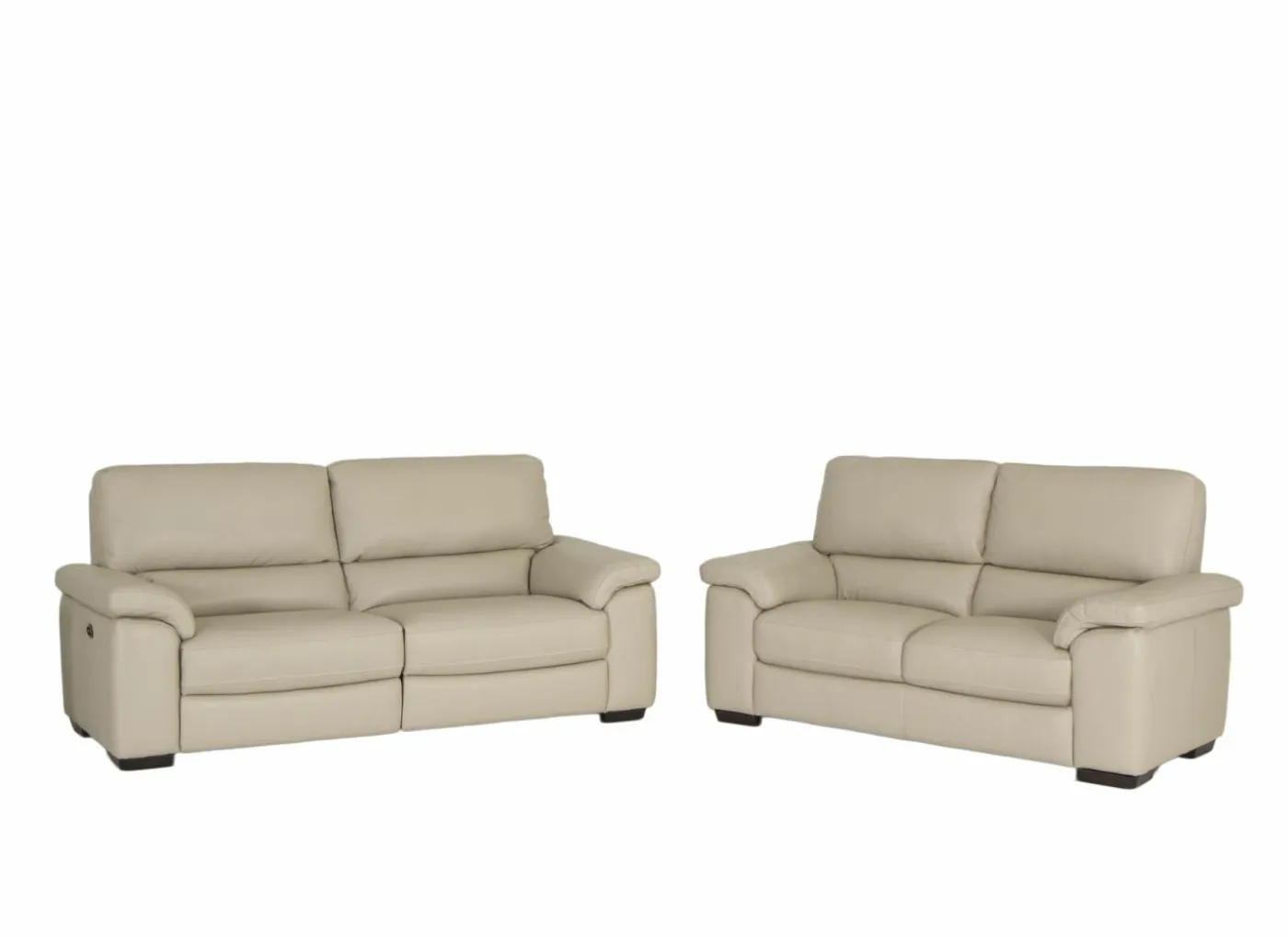 Zetel Aventi 2,5+2-zit - leder - grijs met relax