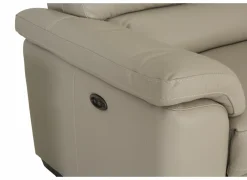 Zetel Aventi 2,5+2-zit - leder - grijs met relax