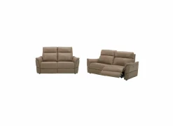 Zetel Back 3+2-zit - leder - camel met relax