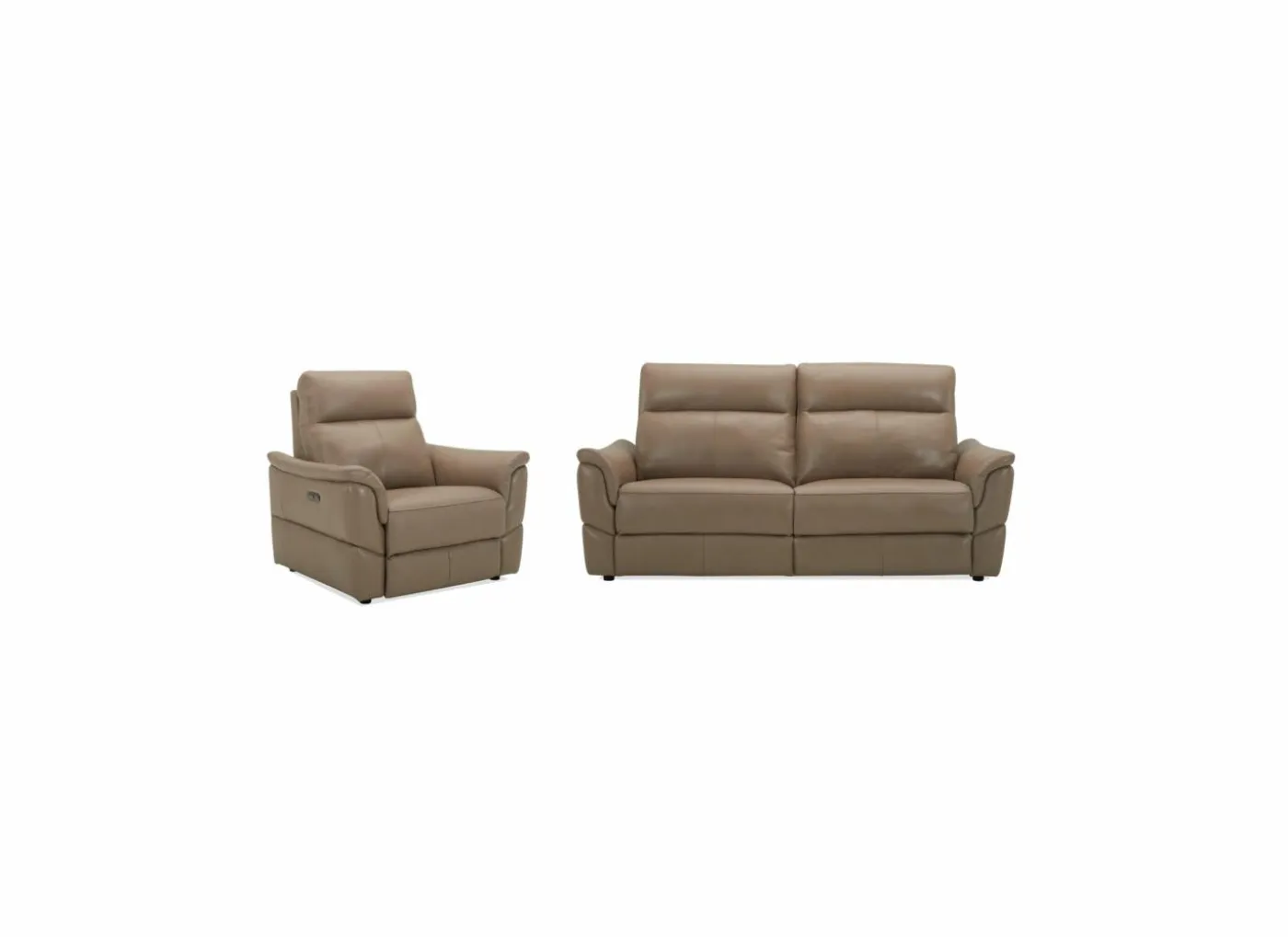 Zetel Back 3+1-zit - leder - camel met relax