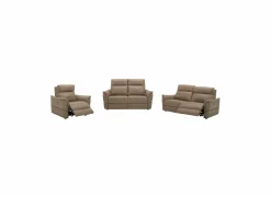 Zetel Back 3+2+1-zit - leder - camel met relax