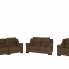 Zetel Berry 3+2+1-zit - stof - cognac met relax