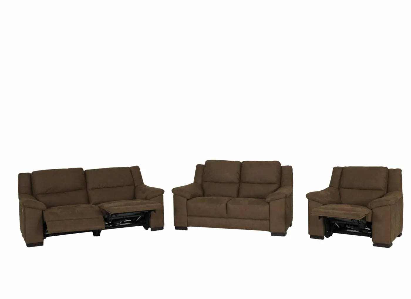 Zetel Berry 3+2+1-zit - stof - cognac met relax