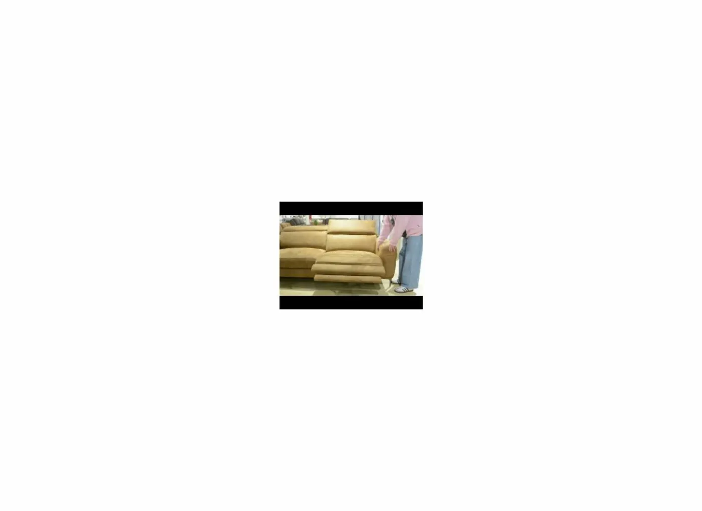 Zetel Blake 3-zit - stof - cognac met relax