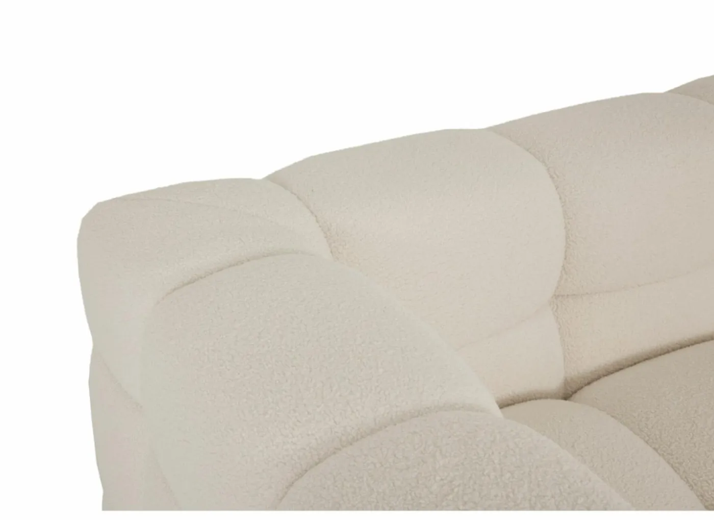 Zetel Bubble 4-zit - stof - wit