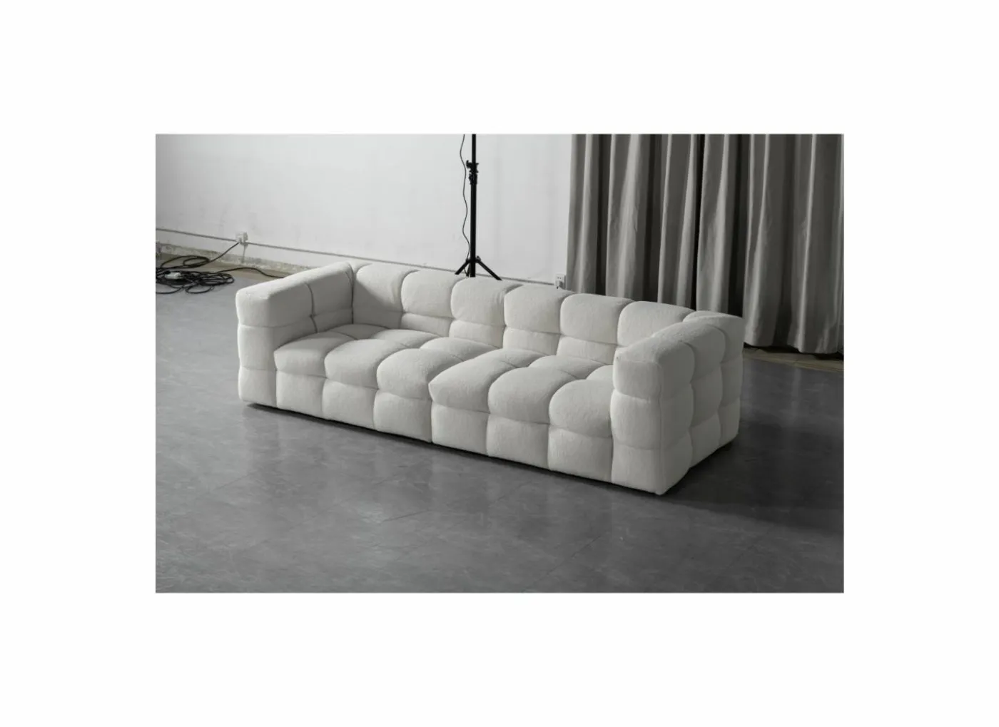 Zetel Bubble 4-zit - stof - wit