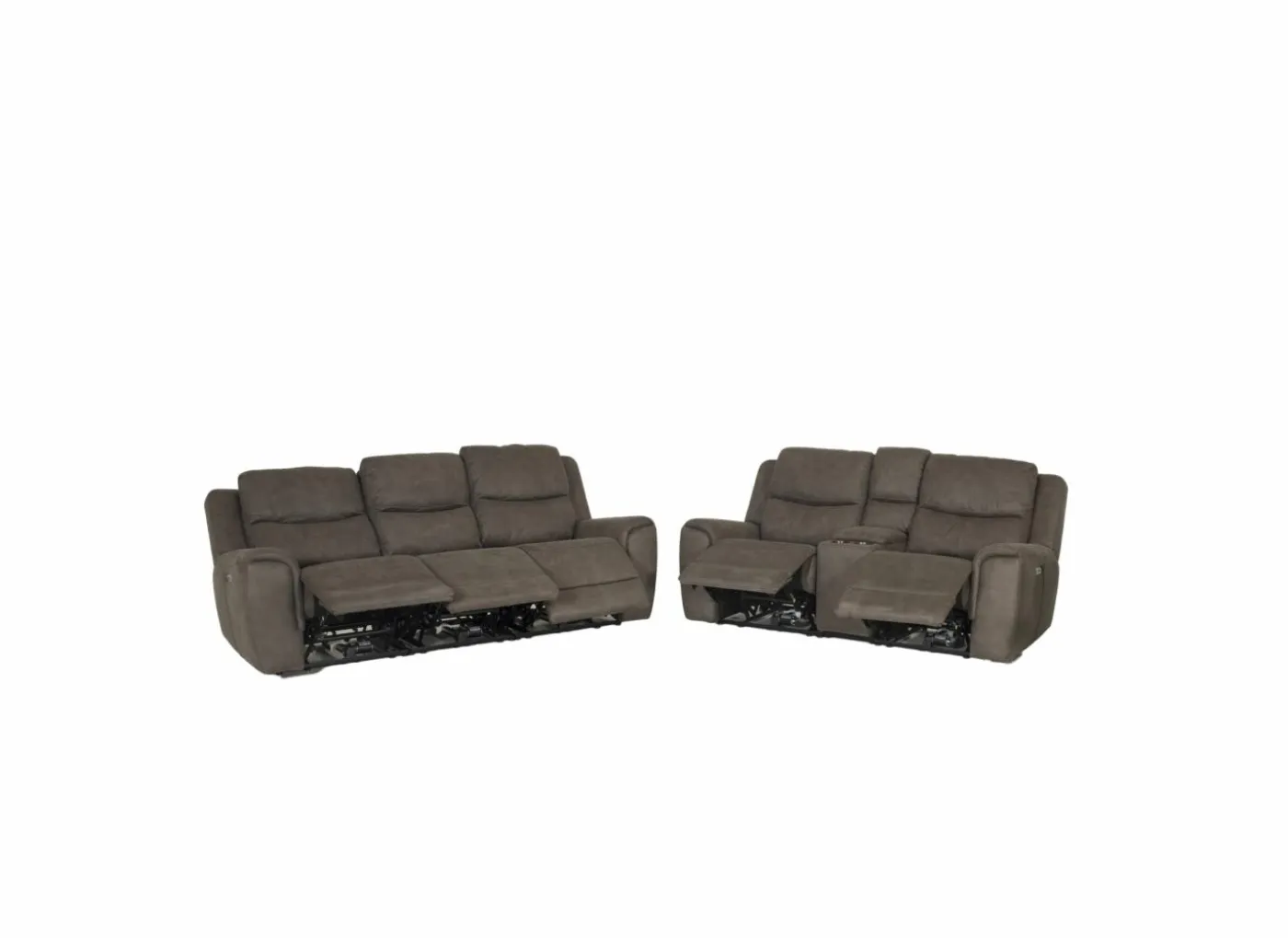 Zetel Cluny 3+2-zit - stof - bruingrijs met relax