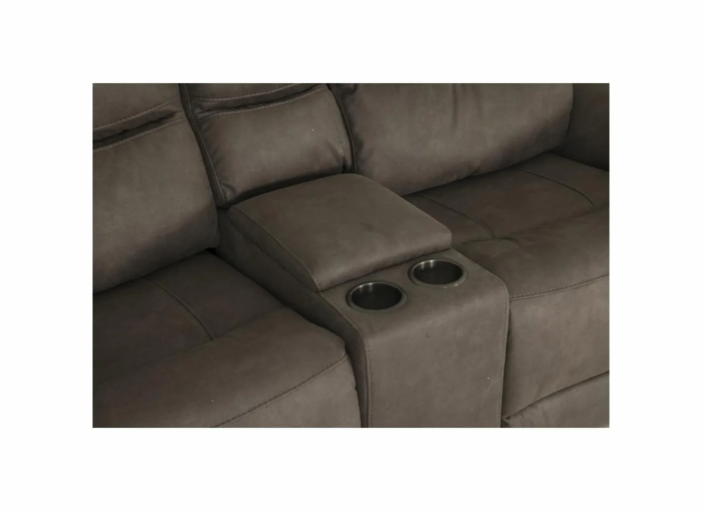Zetel Cluny 3+2-zit - stof - bruingrijs met relax
