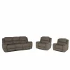 Zetel Cluny 3+1+1-zit - stof - bruingrijs met relax