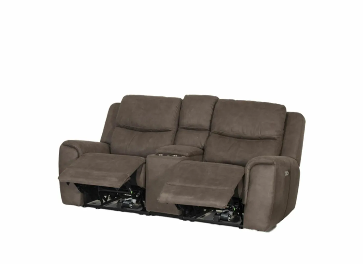 Zetel Cluny 2-zit - stof - bruingrijs met relax