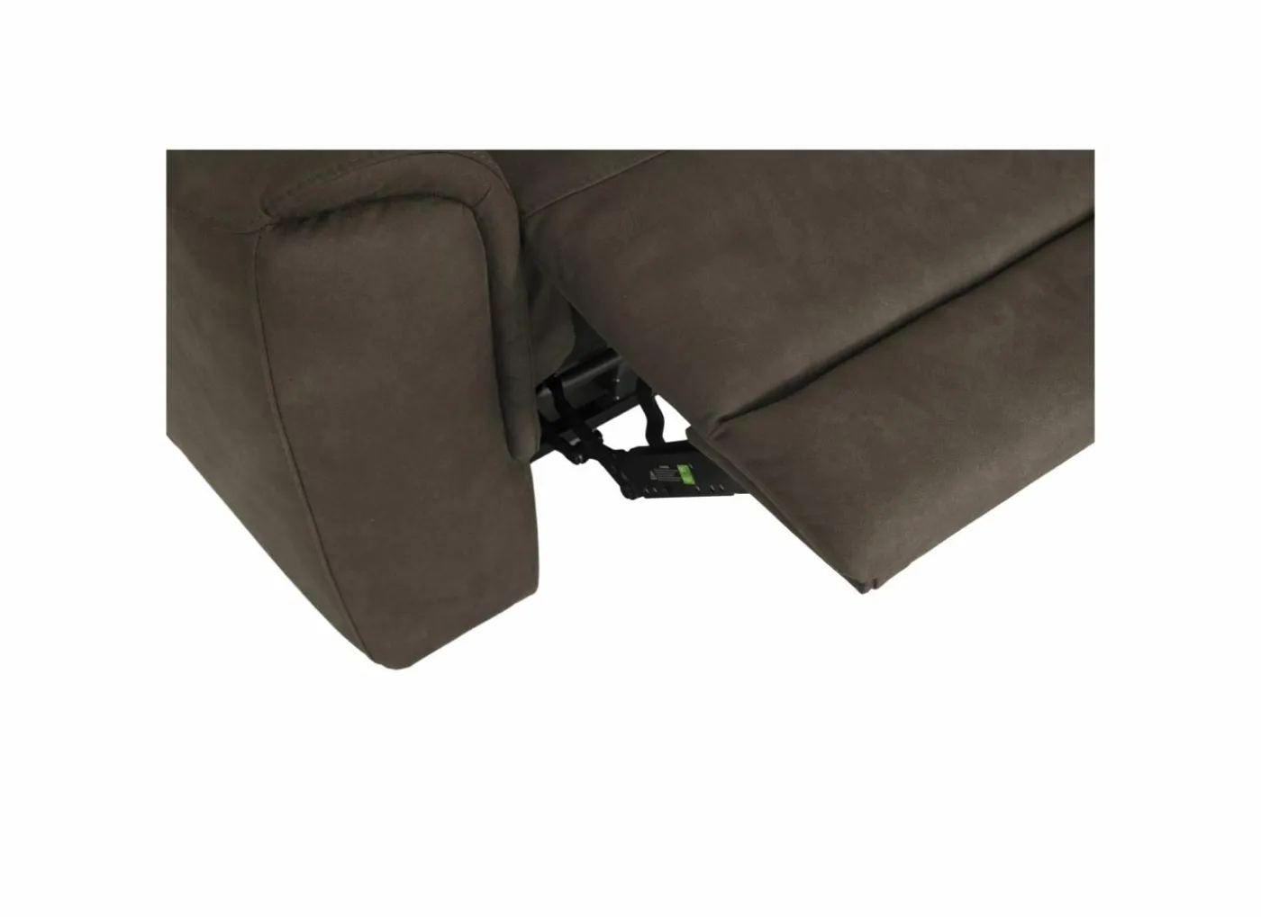 Zetel Cluny 2-zit - stof - bruingrijs met relax