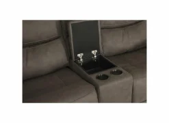 Zetel Cluny 2-zit - stof - bruingrijs met relax