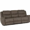 Zetel Cluny 3-zit - stof - bruingrijs met relax