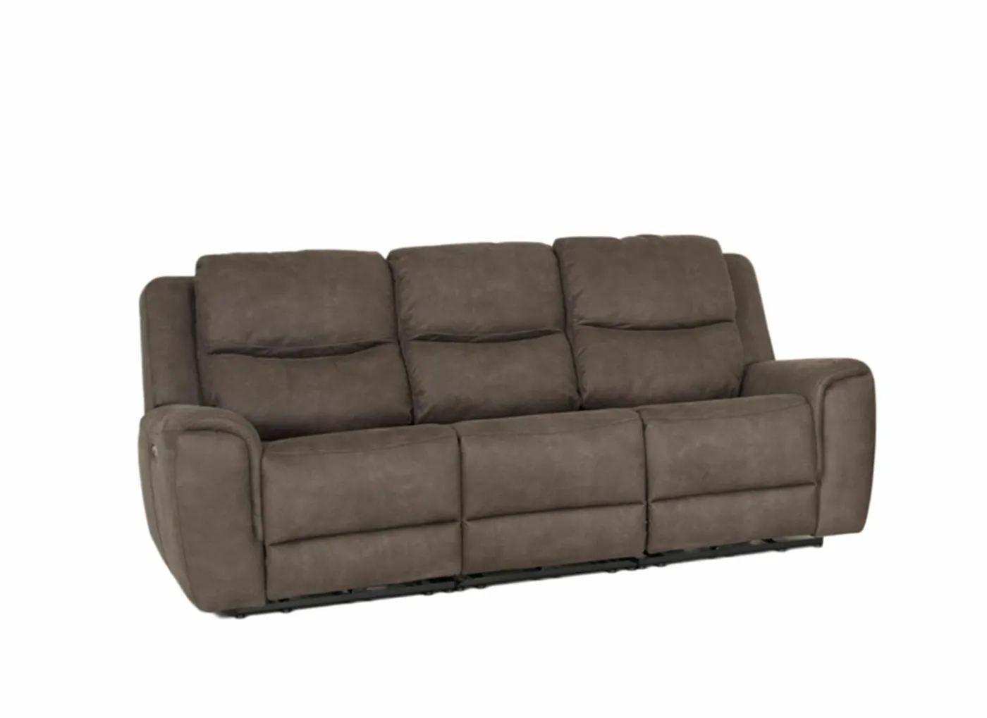 Zetel Cluny 3-zit - stof - bruingrijs met relax