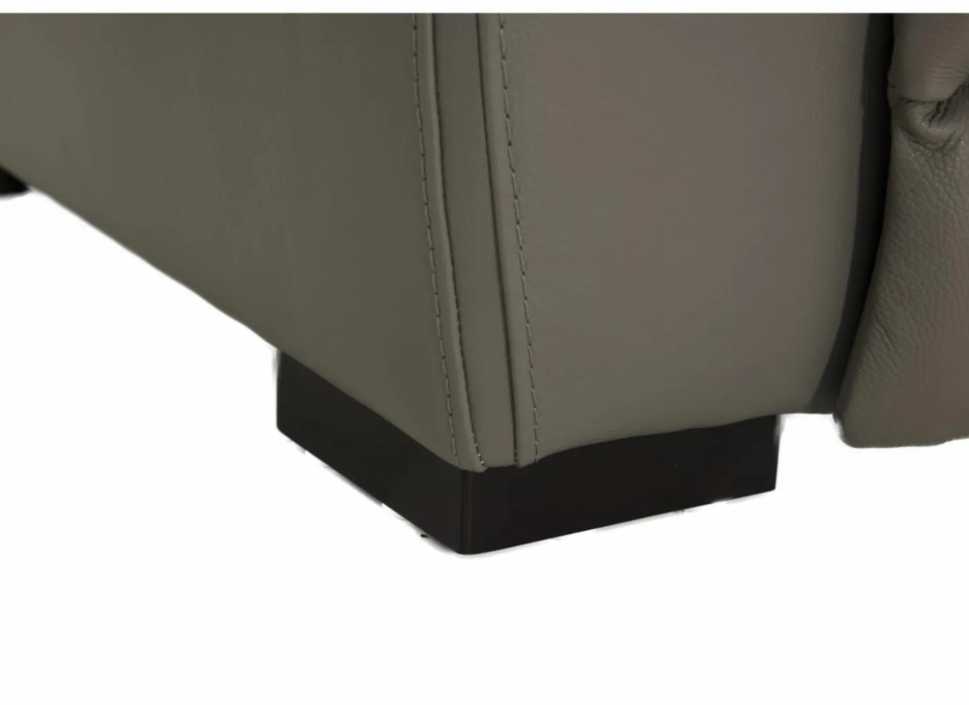 Zetel Curry 3+2-zit - leder - asgrijs met relax