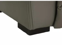Zetel Curry 2,5+2+1-zit - leder - asgrijs met relax