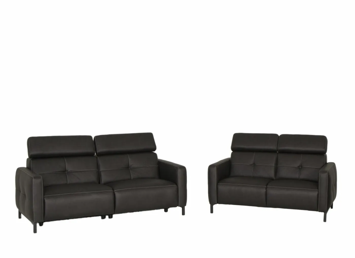 Zetel Dervaux 3+2-zit - stof - antraciet met relax