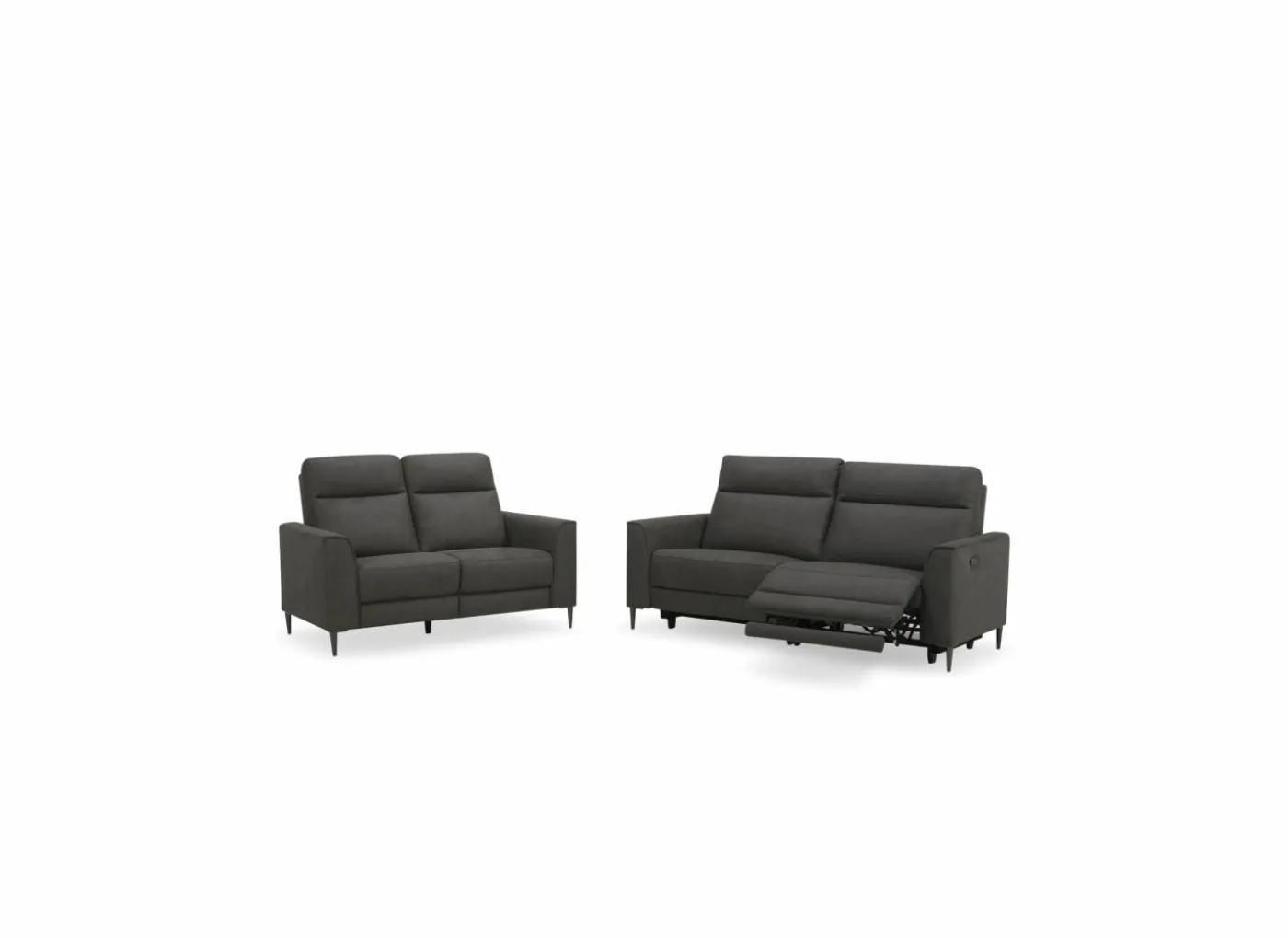 Zetel Feet 3+2-zit - microvezel - bruingrijs met relax