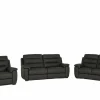 Zetel Folk 2,5+2+1-zit - leder - antraciet