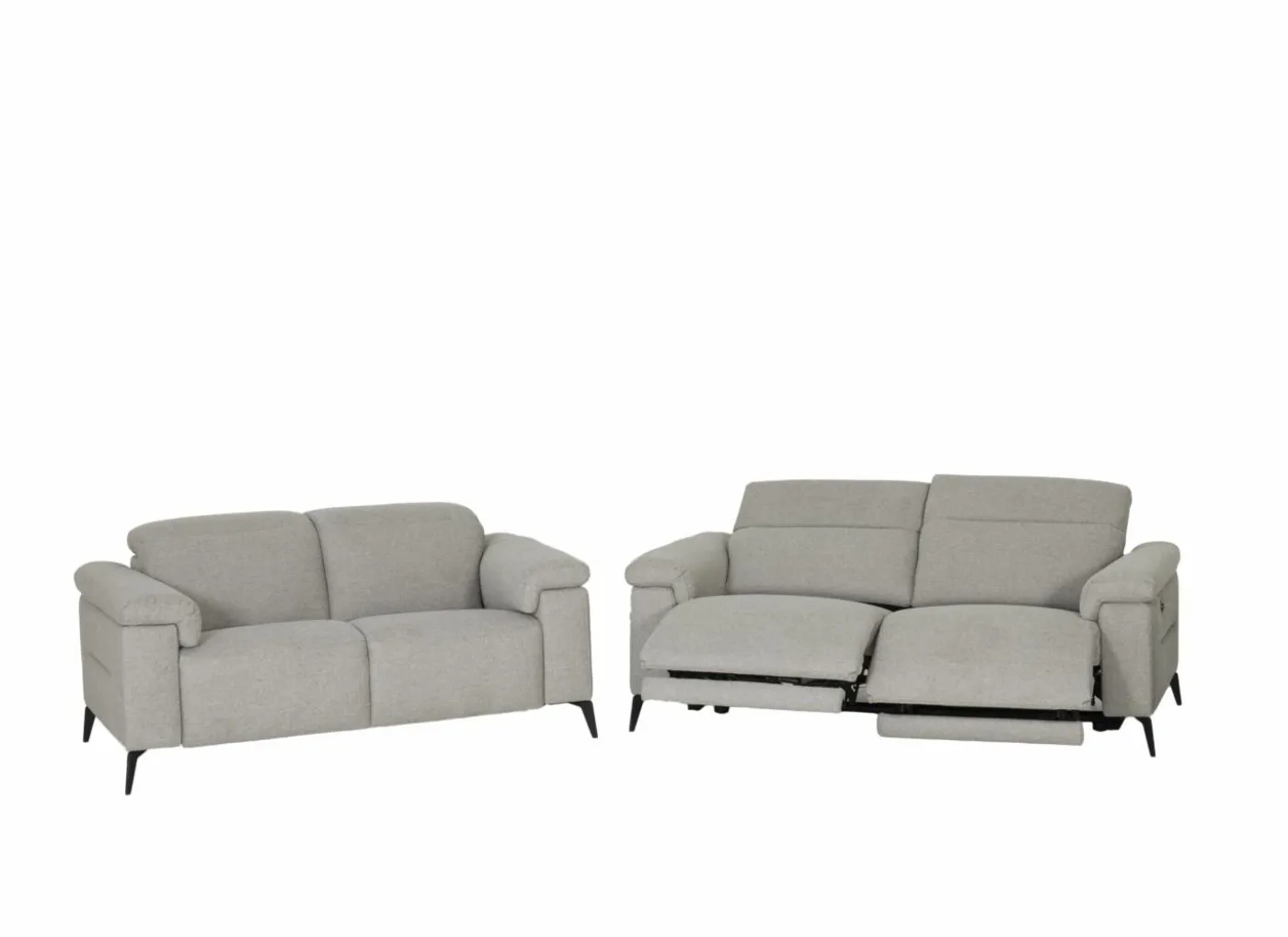 Zetel Funk 3+2-zit - stof - grijs met relax