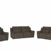 Zetel Globe 3+2+1-zit - stof - bruingrijs met relax
