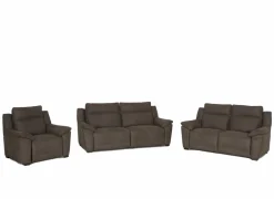Zetel Globe 3+2+1-zit - stof - bruingrijs met relax