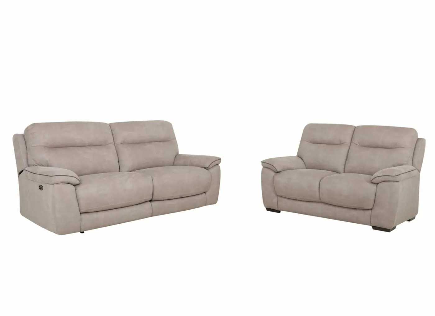 Zetel Judd 2,5+2-zit - stof - silver grey