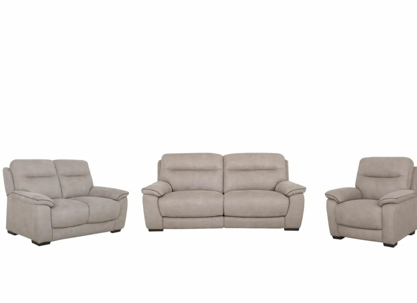 Zetel Judd 2,5+2+1-zit - stof - silver grey
