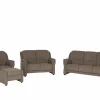 Zetel Marente 3+2+1-zit - stof - bruin met poef