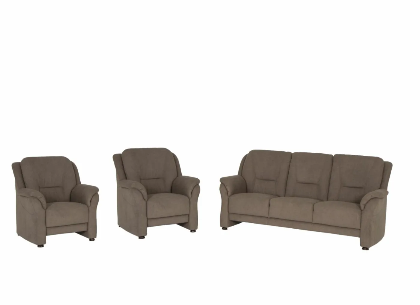 Zetel Marente 3+1+1-zit - stof - bruin