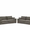 Zetel Marlon 3+2-zit - stof - bruin