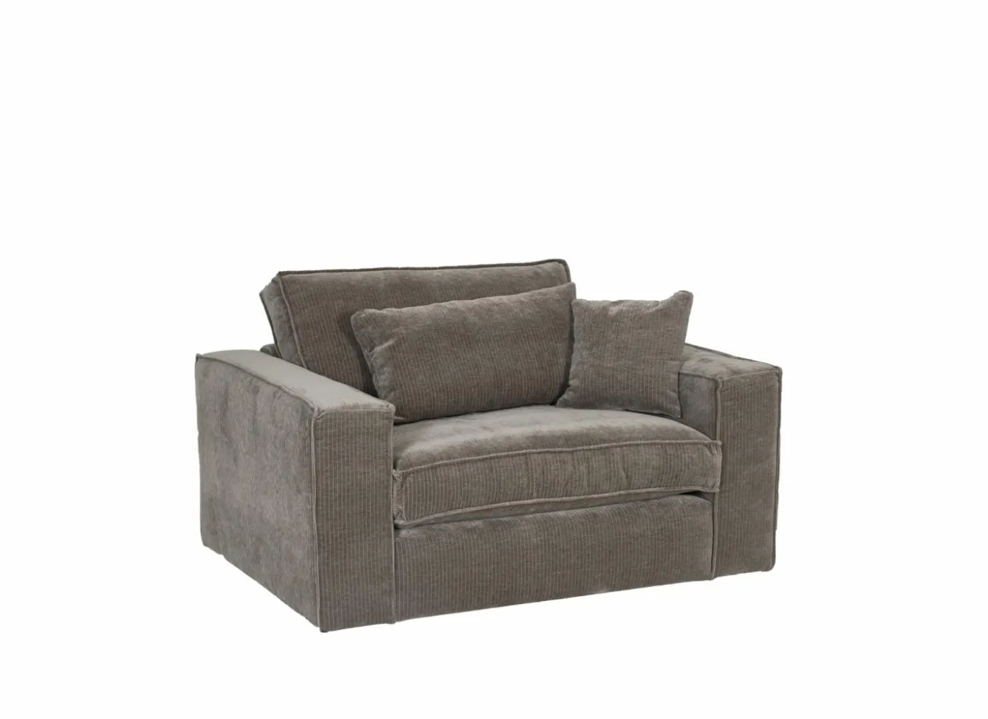 Zetel Marlon 1-zit - stof - bruin