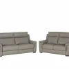 Zetel Maxim 3+2-zit - leder - grijs met relax
